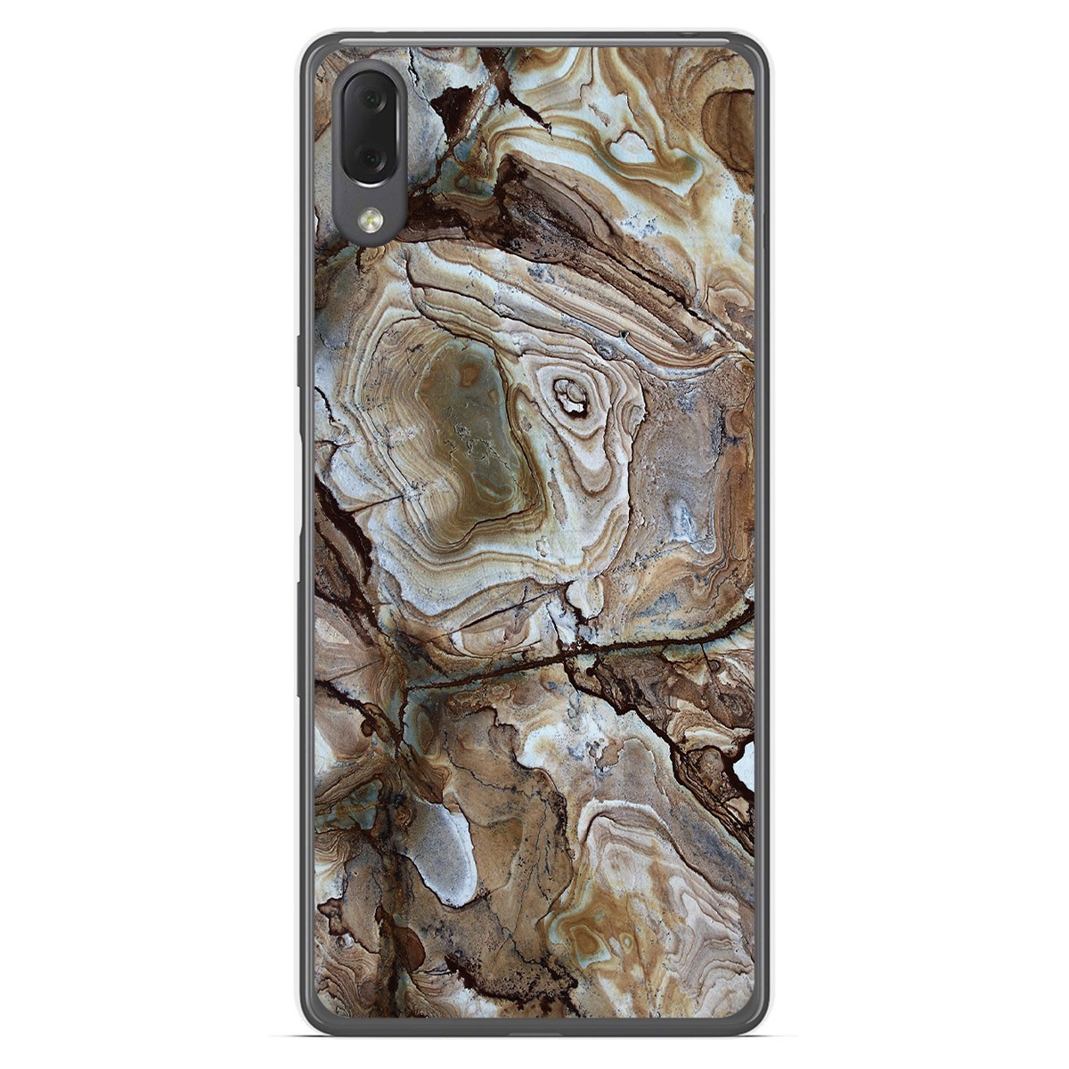 Funda Gel Tpu para Sony Xperia L3 diseño Mármol 14 Dibujos
