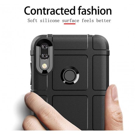 Funda Armor Rugged Shield Antigolpes para Huawei Y7 2019 color Negra