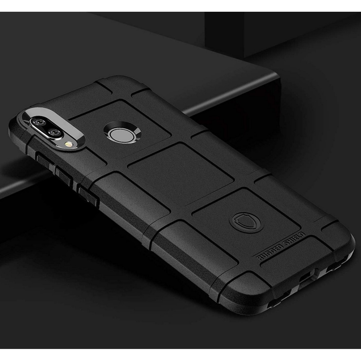 Funda Armor Rugged Shield Antigolpes para Huawei Y7 2019 color Negra