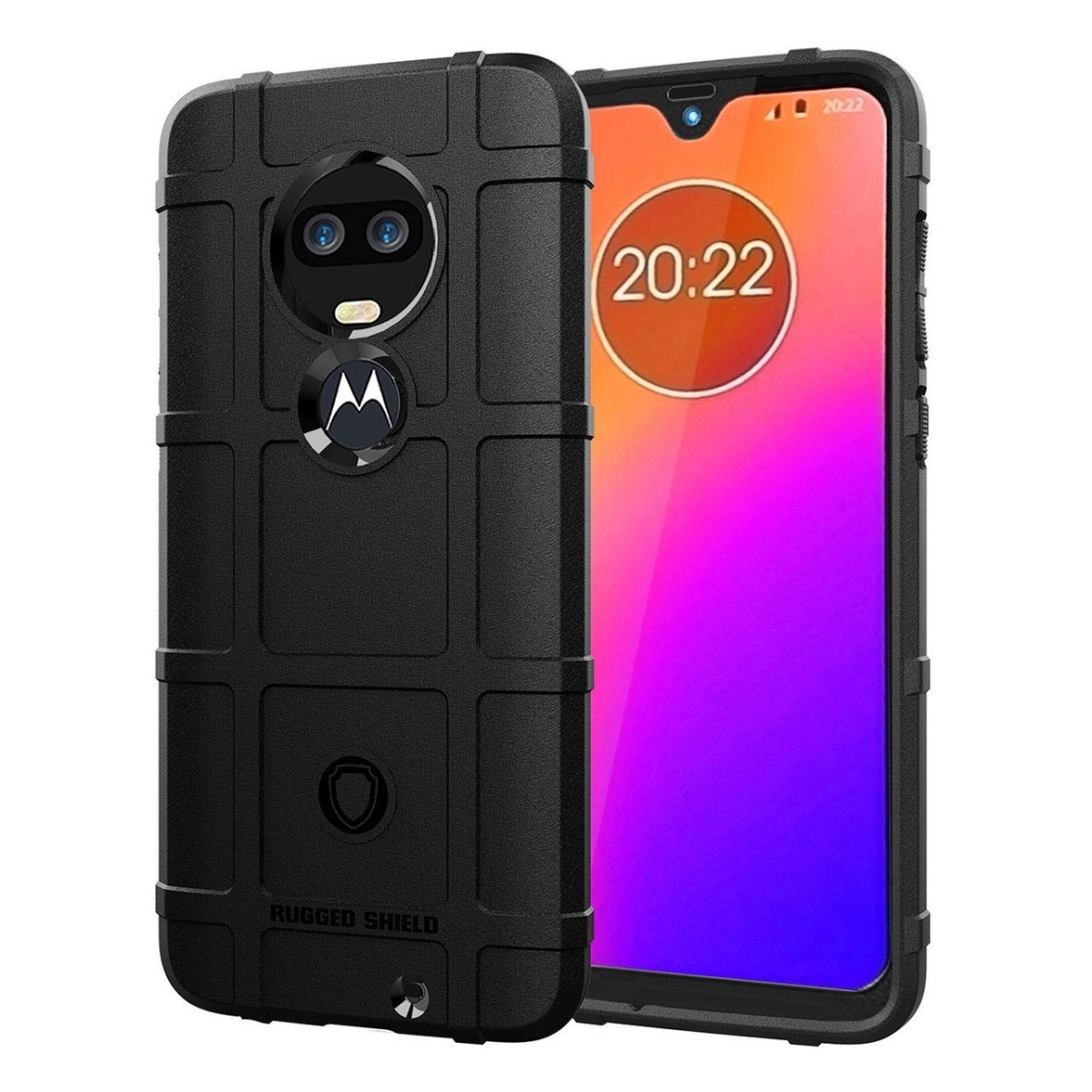 Funda Armor Rugged Shield Antigolpes para Motorola Moto G7 / G7 Plus color Negra