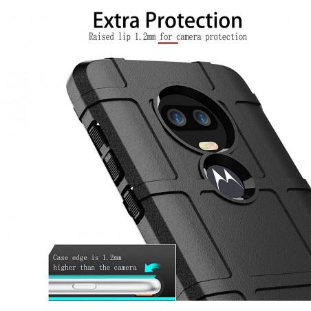 Funda Armor Rugged Shield Antigolpes para Motorola Moto G7 / G7 Plus color Negra