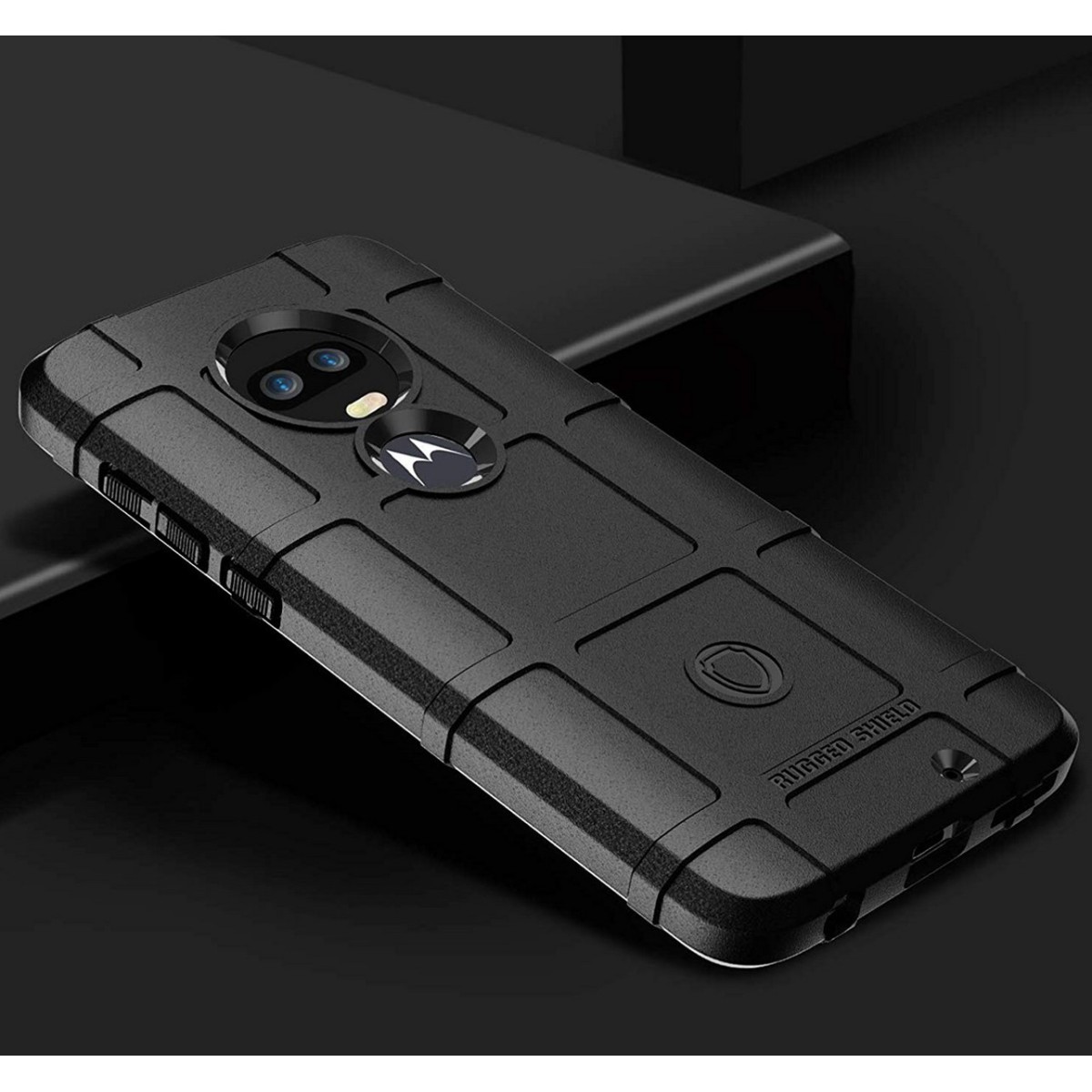 Funda Armor Rugged Shield Antigolpes para Motorola Moto G7 / G7 Plus color Negra