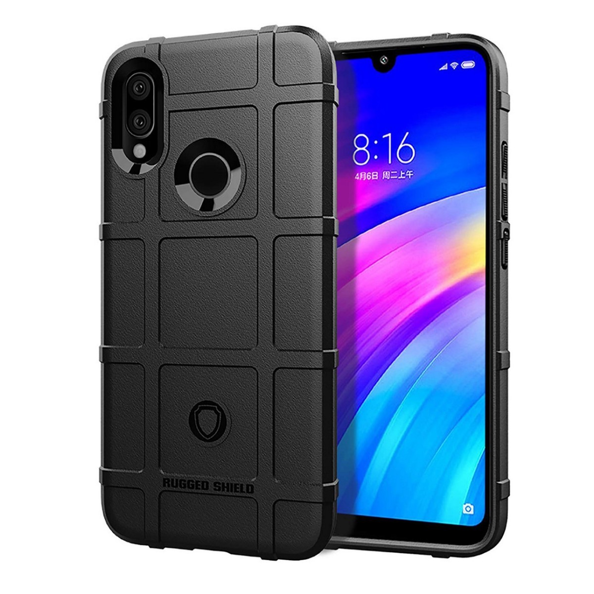 Funda Armor Rugged Shield Antigolpes para Xiaomi Redmi 7 color Negra