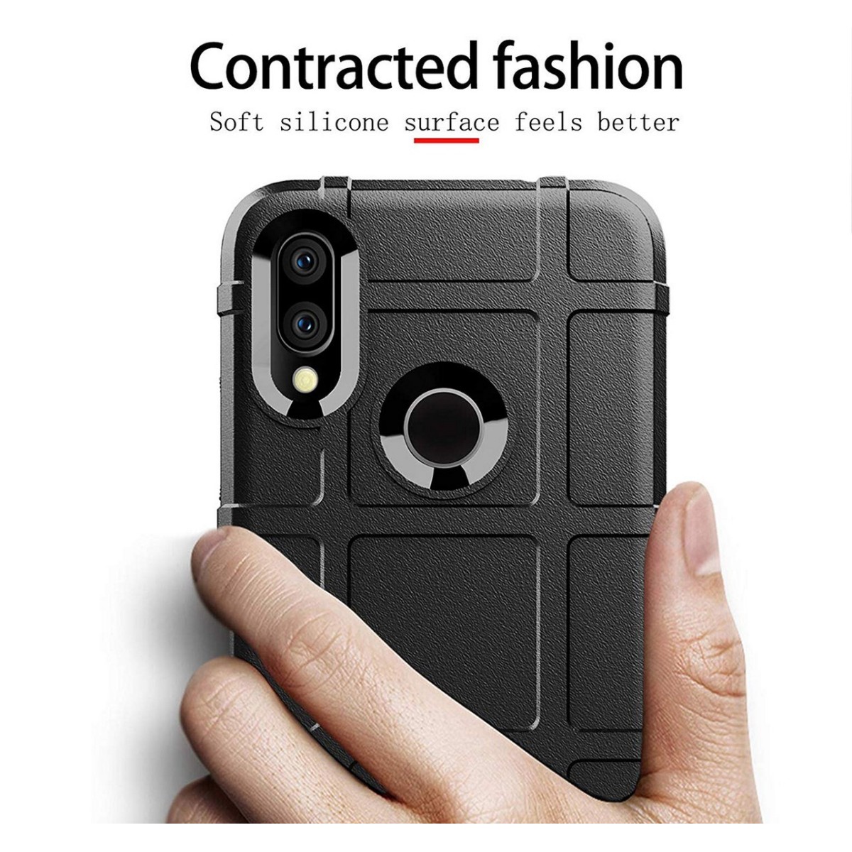 Funda Armor Rugged Shield Antigolpes para Xiaomi Redmi 7 color Negra