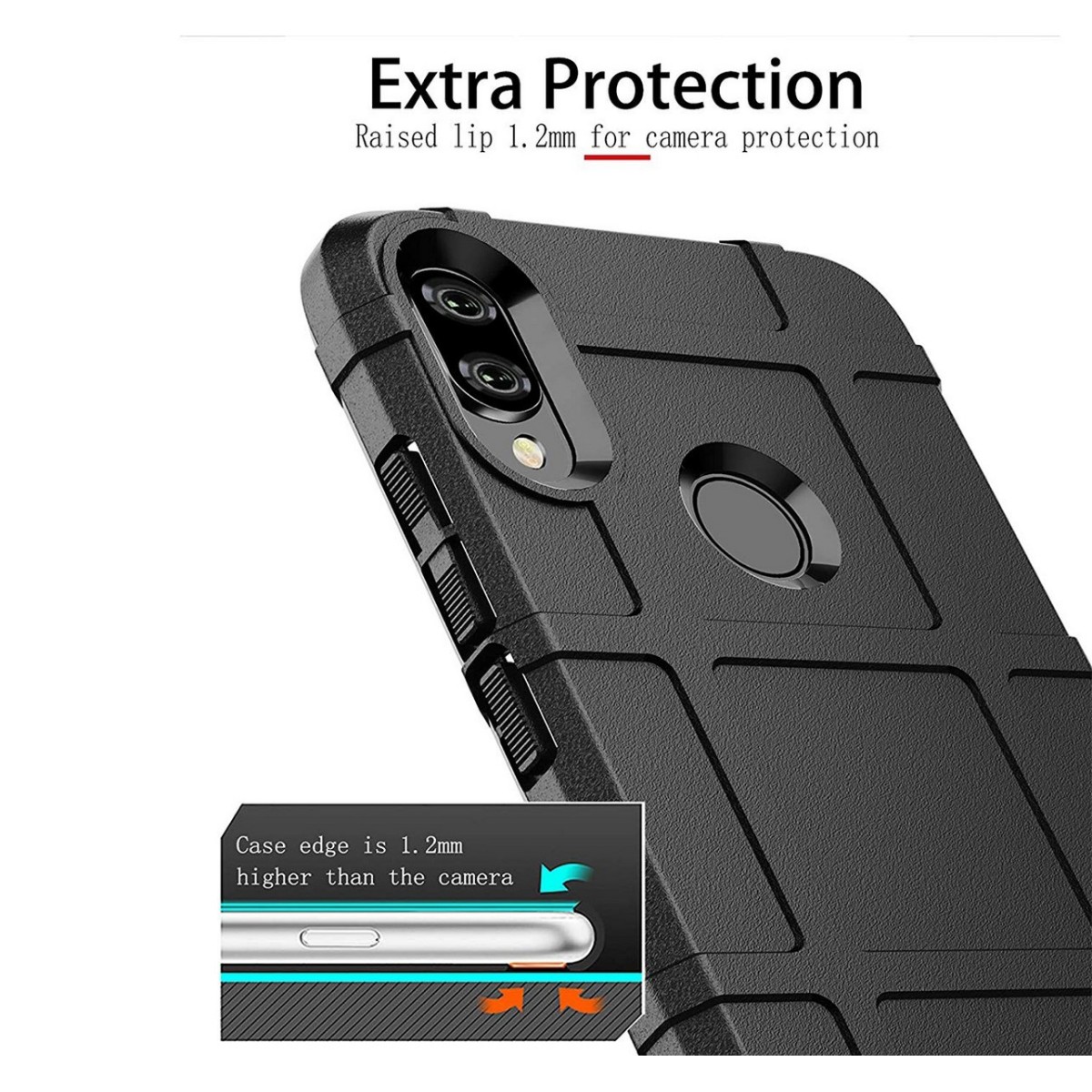 Funda Armor Rugged Shield Antigolpes para Xiaomi Redmi Note 7 color Negra