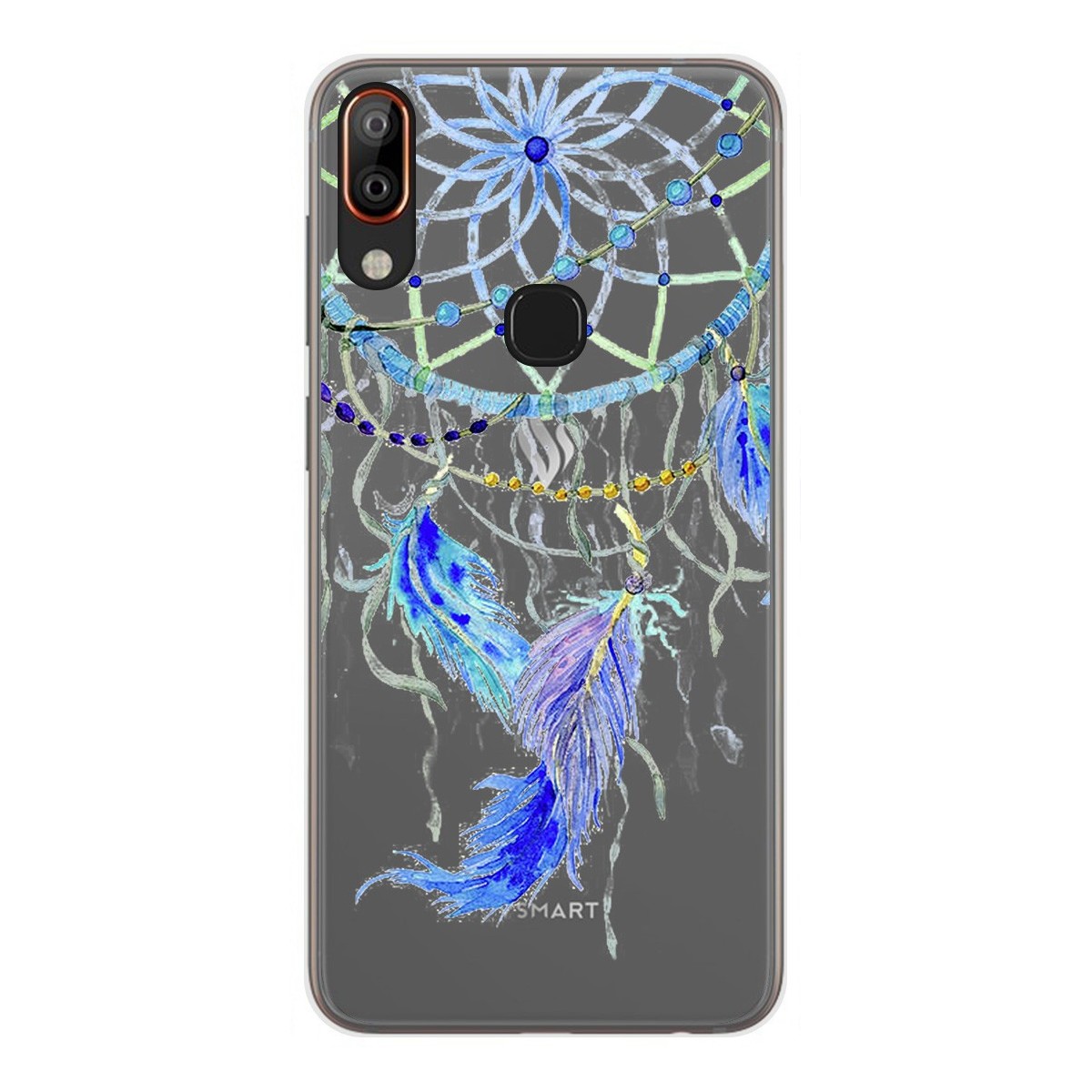 Funda Gel Transparente para Vsmart Active 1+ Plus diseño Plumas Dibujos