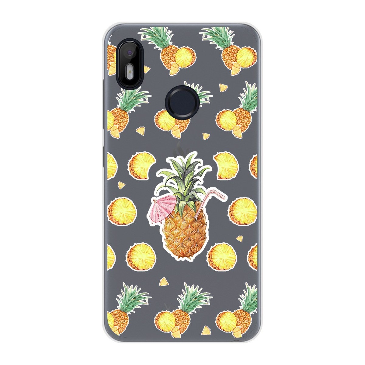Funda Gel Transparente para VSmart Joy 1 diseño Piña Dibujos