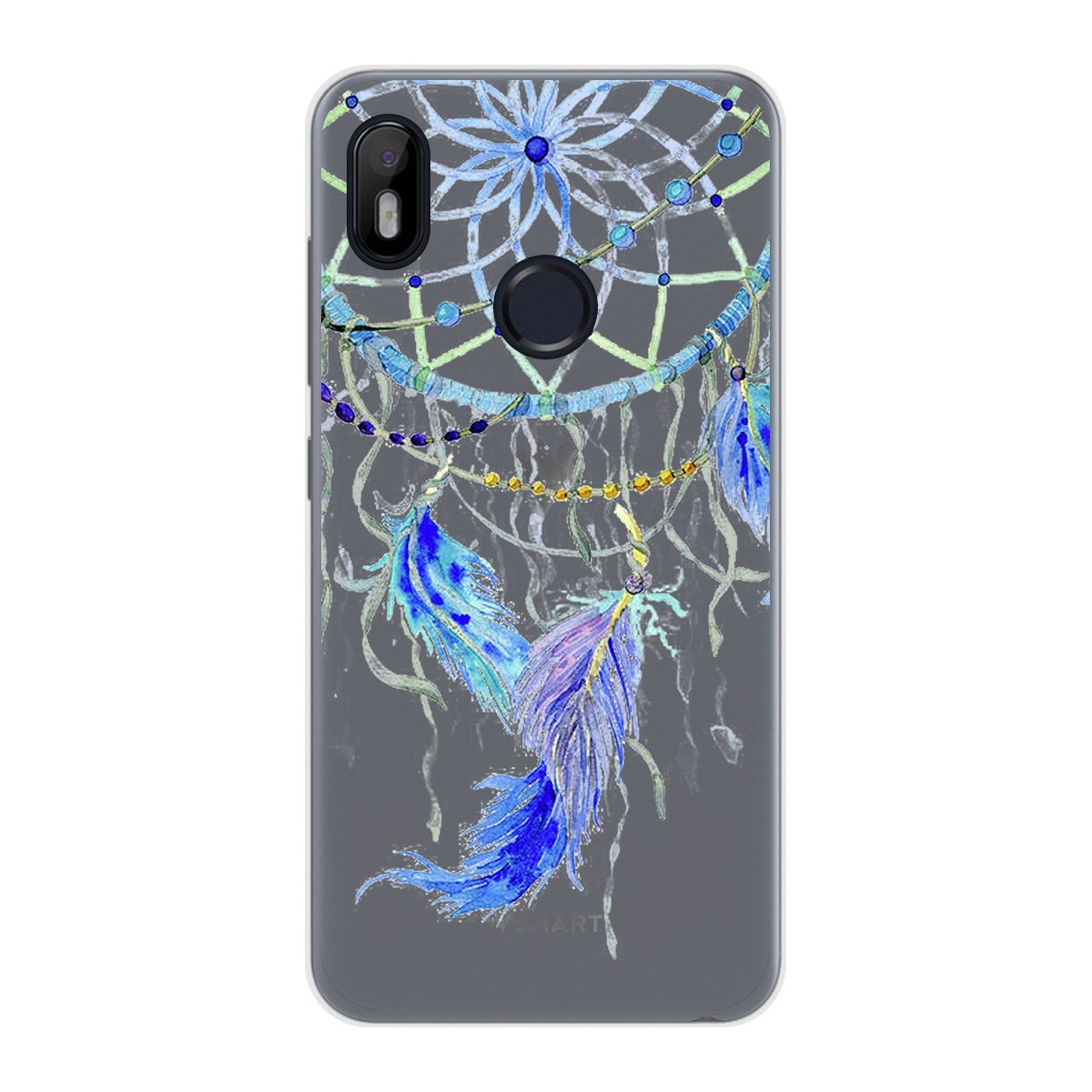 Funda Gel Transparente para VSmart Joy 1 diseño Plumas Dibujos