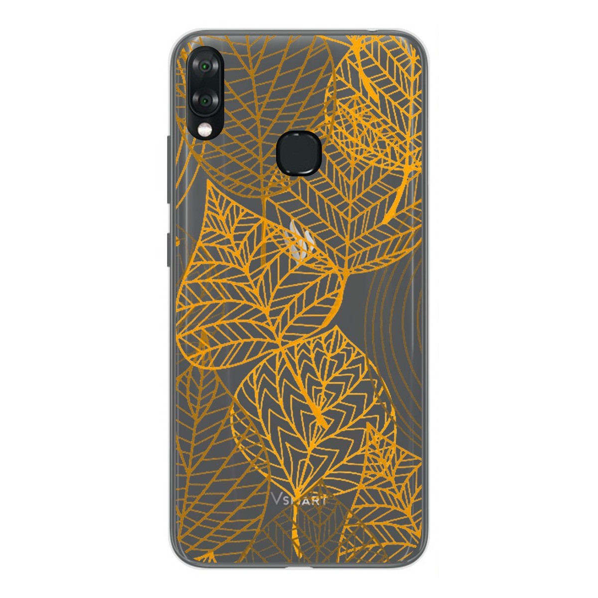 Funda Gel Transparente para Vsmart Joy 1+ Plus diseño Hojas Dibujos
