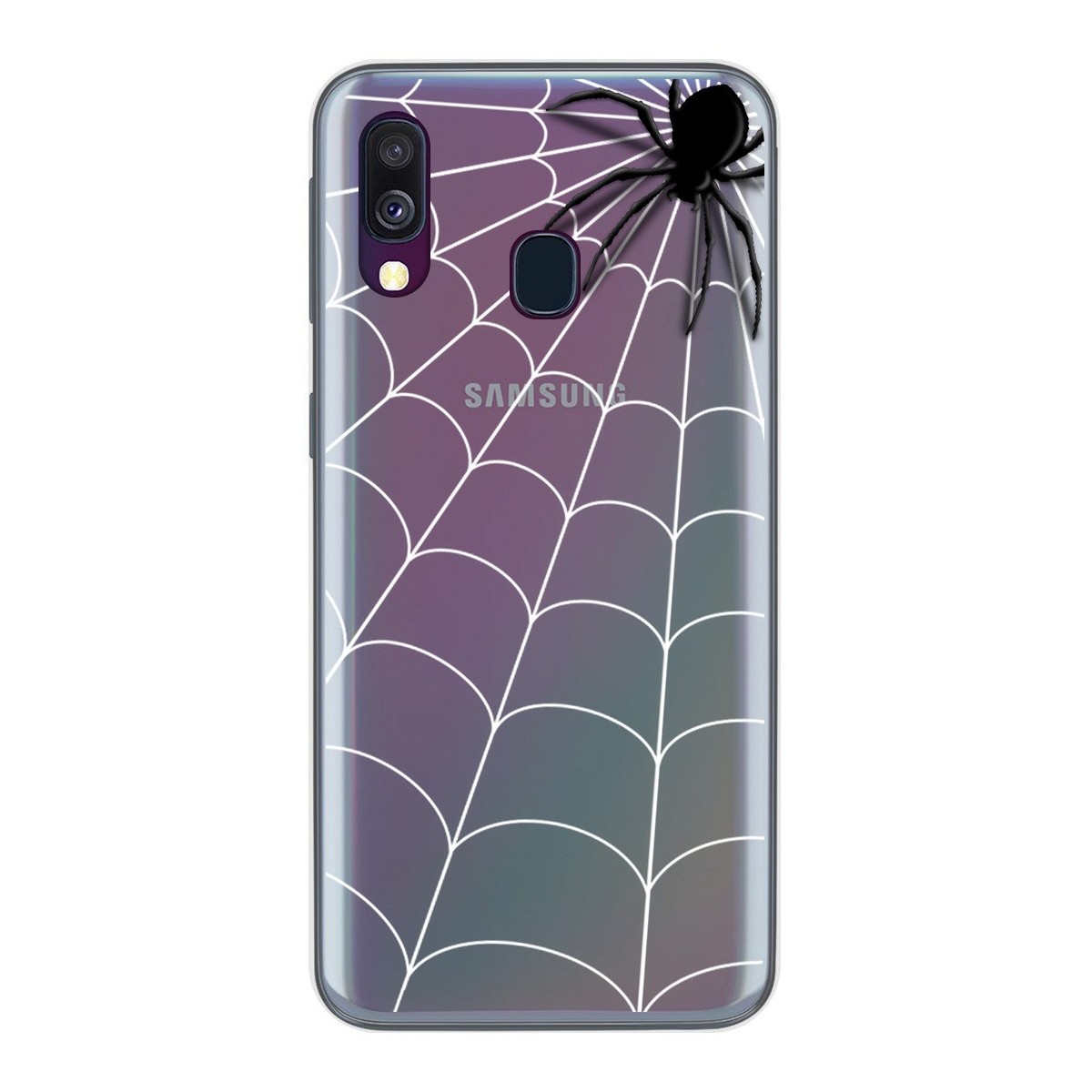 Funda Gel Transparente para Samsung Galaxy A40 diseño Araña Dibujos