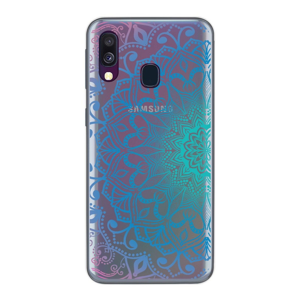 Funda Gel Transparente para Samsung Galaxy A40 diseño Mandala Dibujos