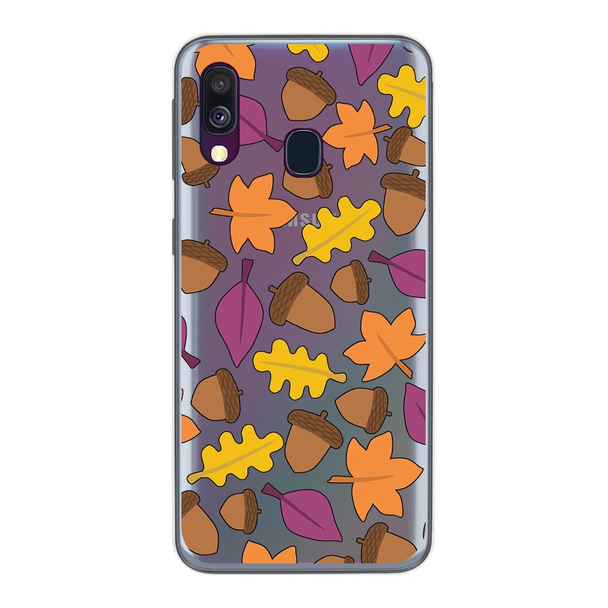 Funda Gel Transparente para Samsung Galaxy A40 diseño Otoño Dibujos