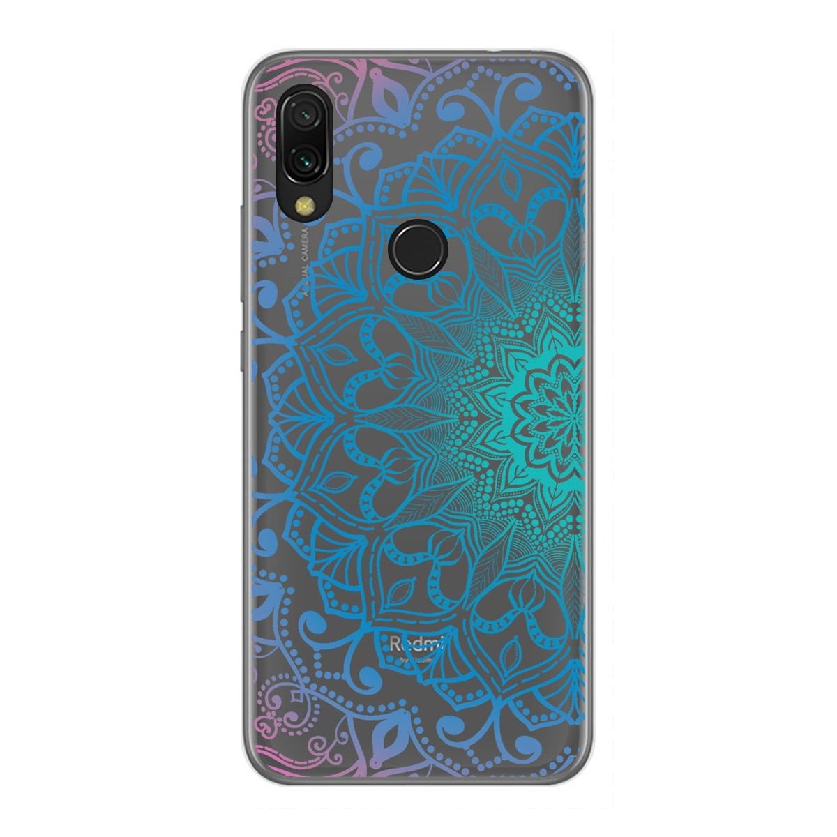 Funda Gel Transparente para Xiaomi Redmi 7 diseño Mandala Dibujos