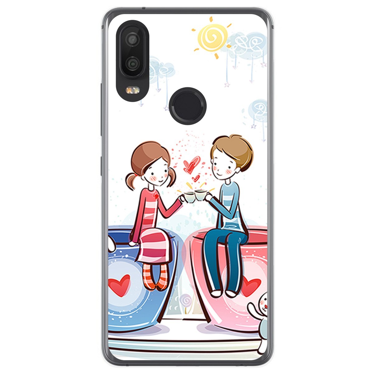 Funda Gel Tpu para VSmart Active 1 diseño Café Dibujos