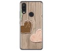 Funda Gel Tpu para VSmart Active 1 diseño Corazones Madera Dibujos