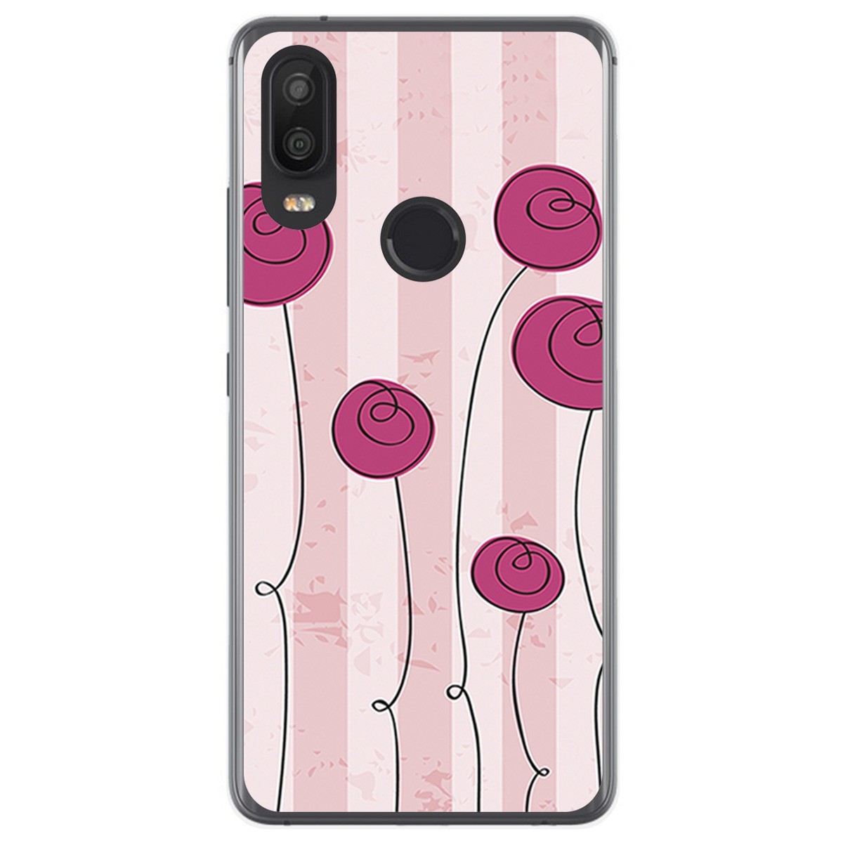 Funda Gel Tpu para VSmart Active 1 diseño Flores Vintage Dibujos