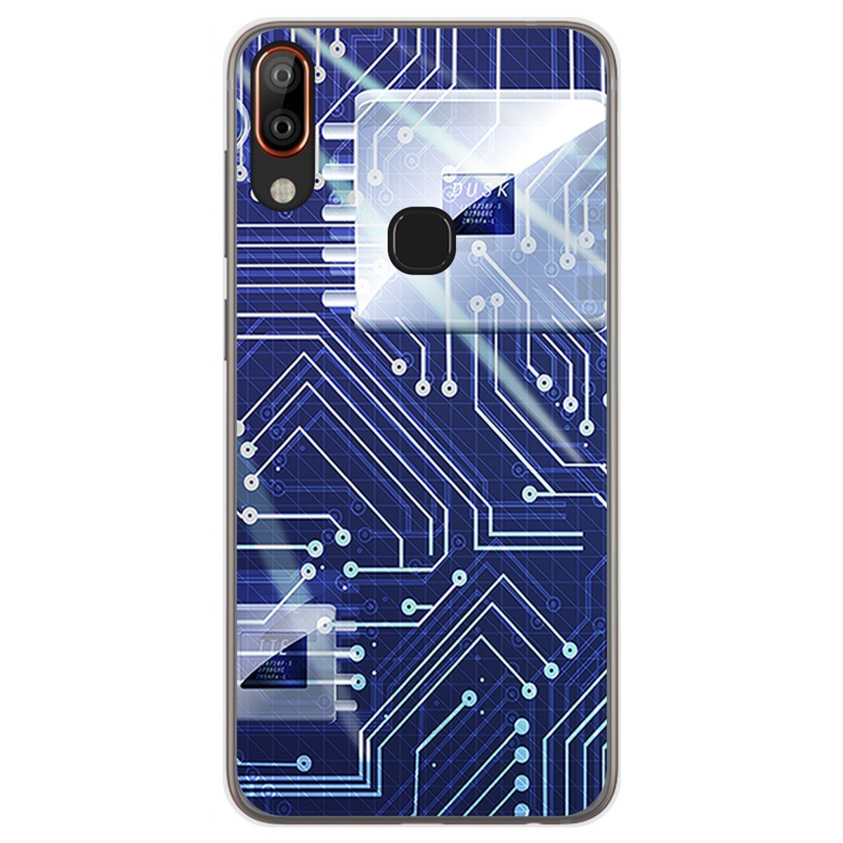 Funda Gel Tpu para Vsmart Active 1+ Plus diseño Circuito Dibujos