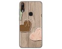 Funda Gel Tpu para Vsmart Active 1+ Plus diseño Corazones Madera Dibujos