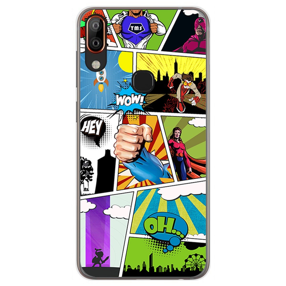 Funda Gel Tpu para Vsmart Active 1+ Plus diseño Comic Dibujos