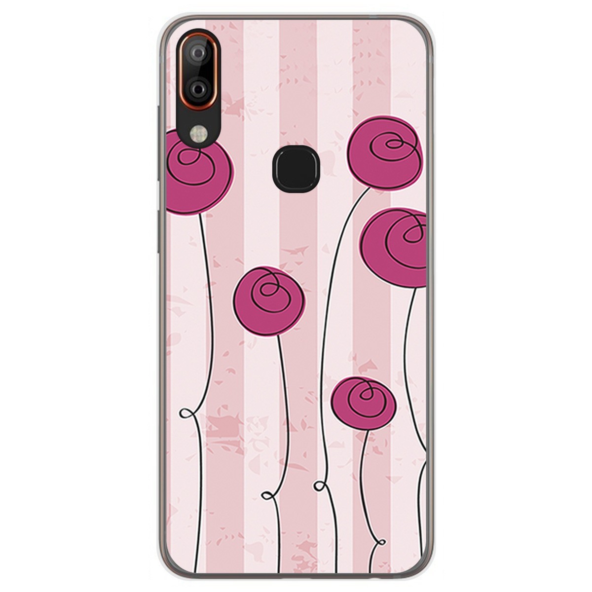 Funda Gel Tpu para Vsmart Active 1+ Plus diseño Flores Vintage Dibujos