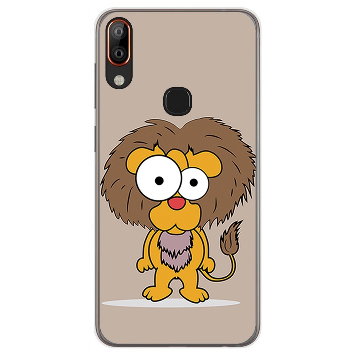 Funda Gel Tpu para Vsmart Active 1+ Plus diseño Leon Dibujos