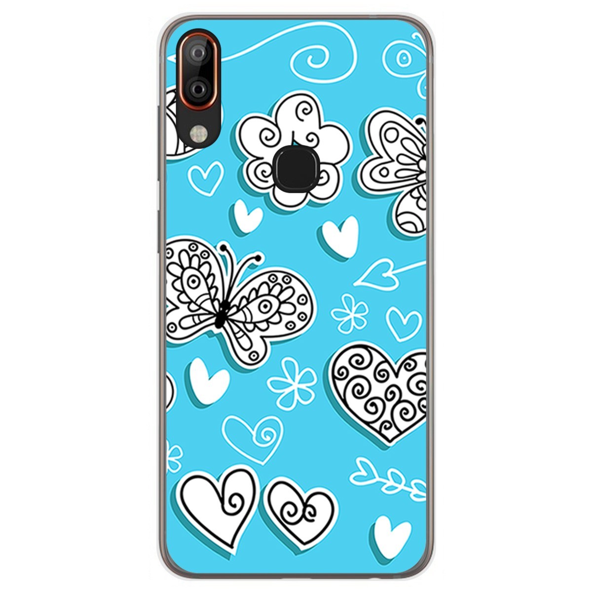 Funda Gel Tpu para Vsmart Active 1+ Plus diseño Mariposas Dibujos