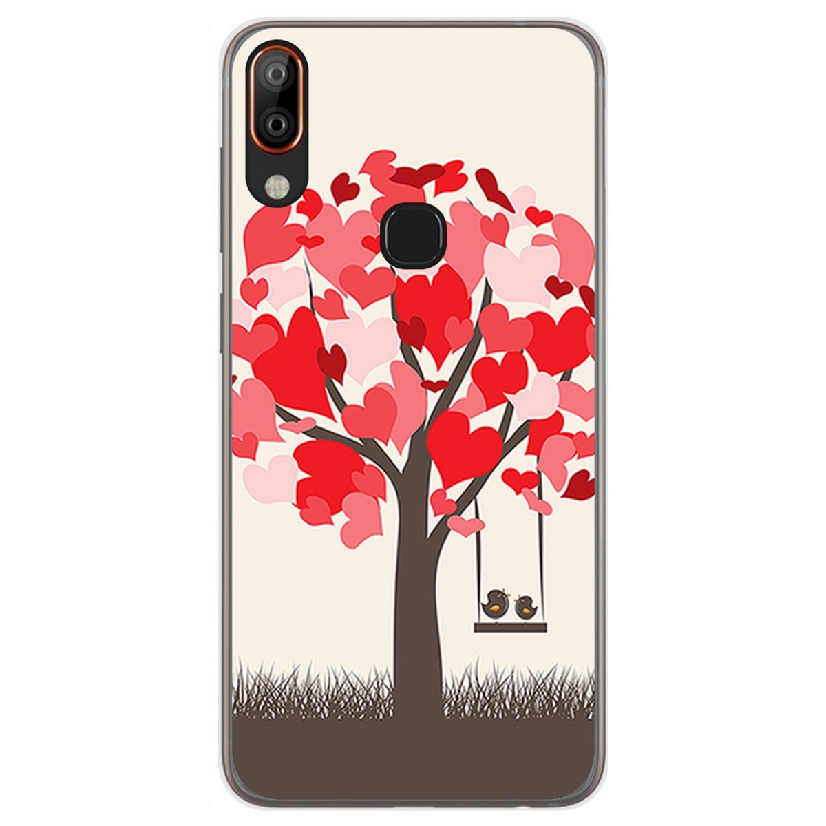Funda Gel Tpu para Vsmart Active 1+ Plus diseño Pajaritos Dibujos