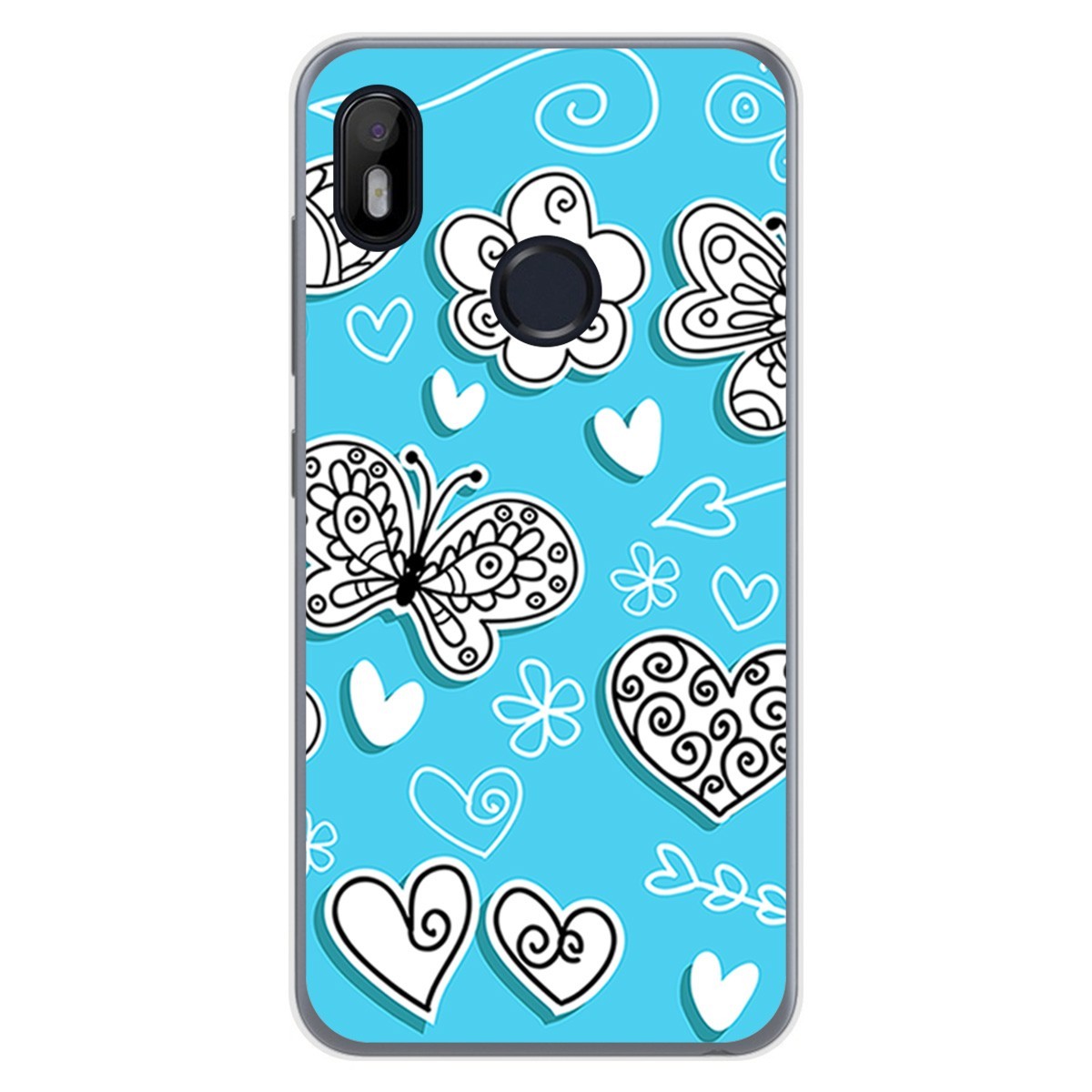 Funda Gel Tpu para VSmart Joy 1 diseño Mariposas Dibujos