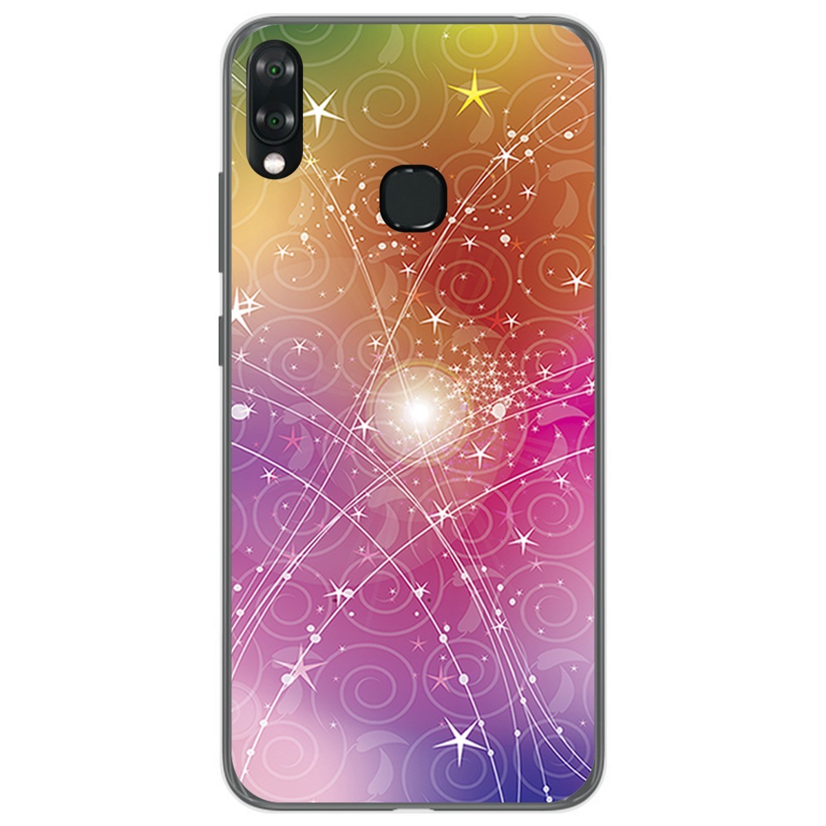 Funda Gel Tpu para Vsmart Joy 1+ Plus diseño Abstracto Dibujos