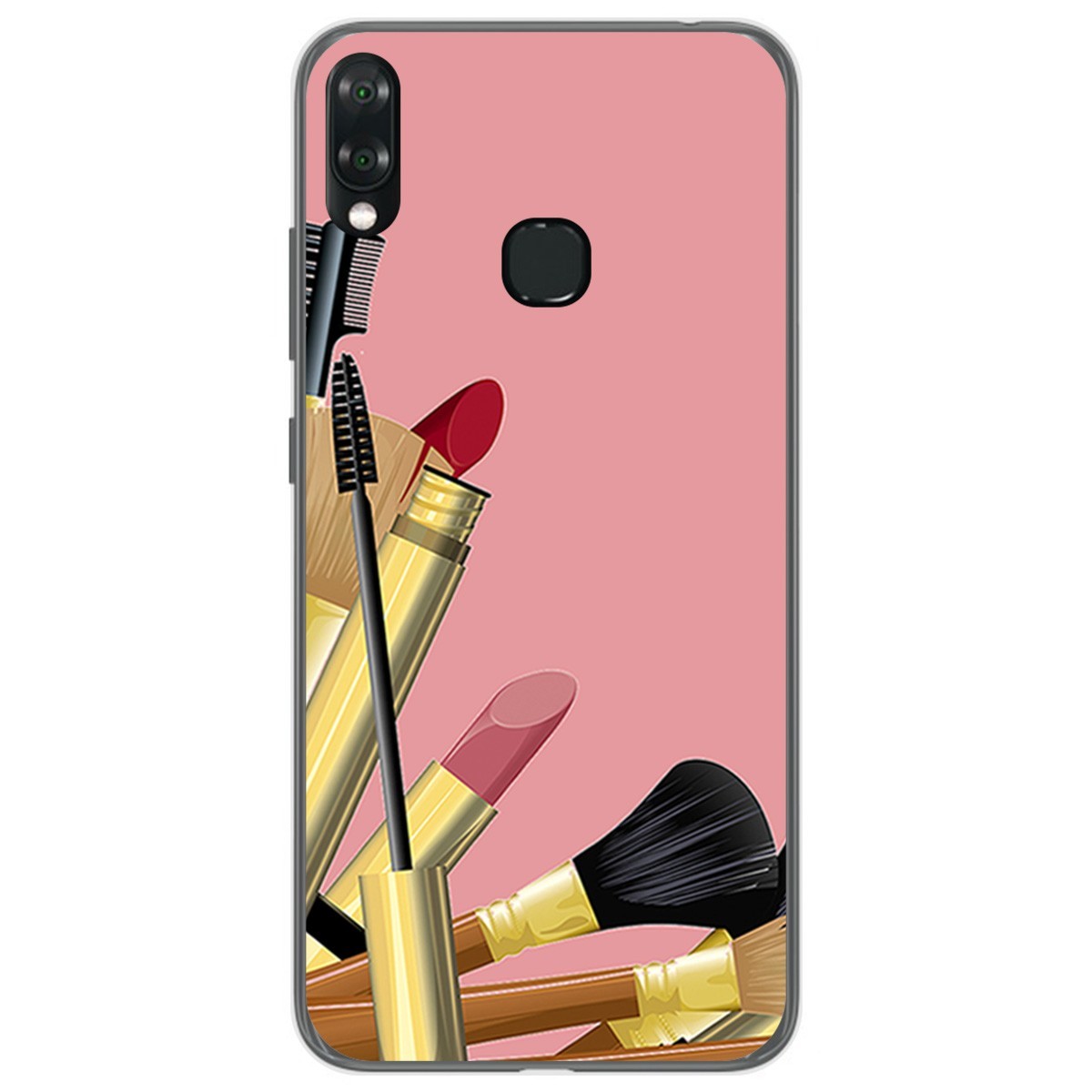 Funda Gel Tpu para Vsmart Joy 1+ Plus diseño Brochas Dibujos