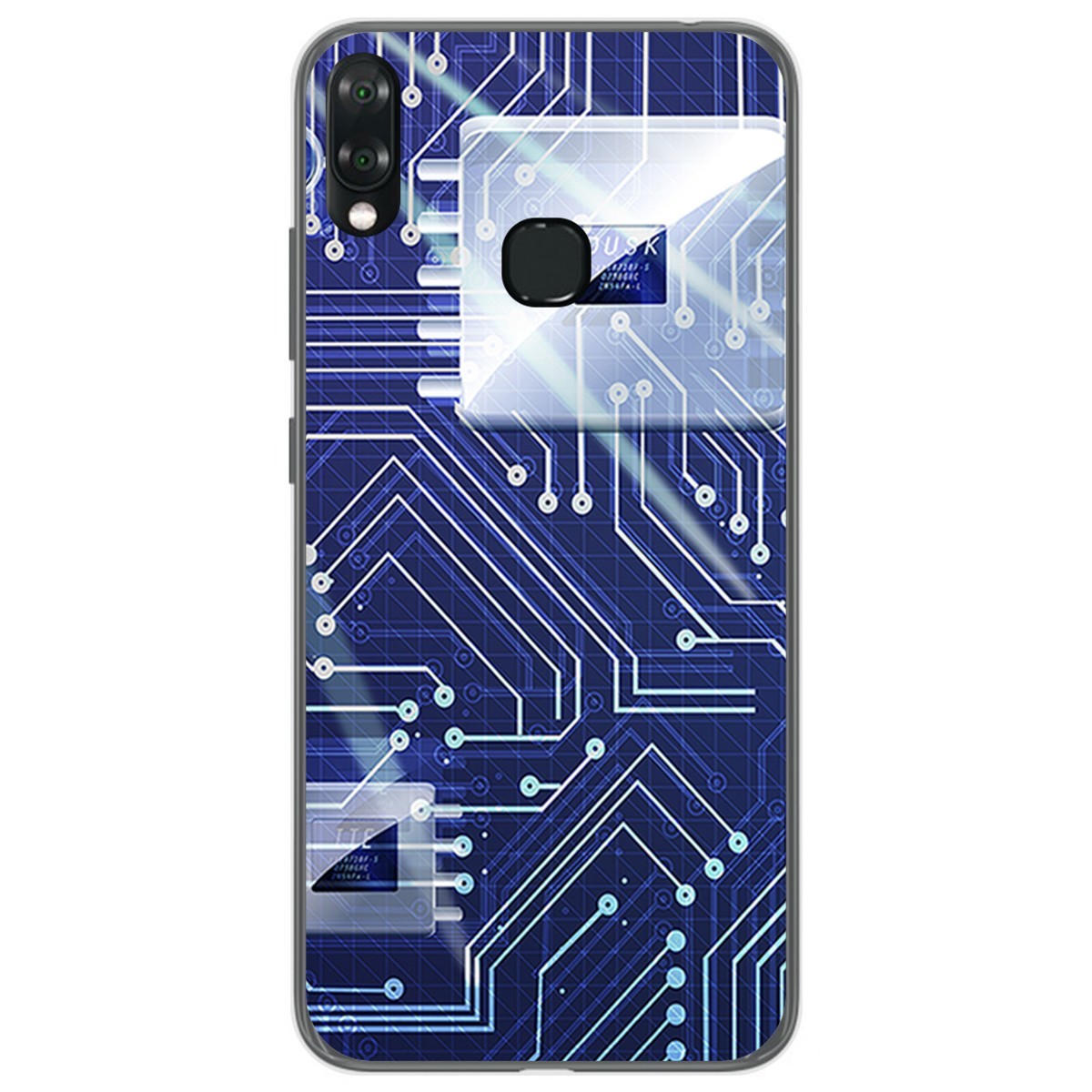 Funda Gel Tpu para Vsmart Joy 1+ Plus diseño Circuito Dibujos