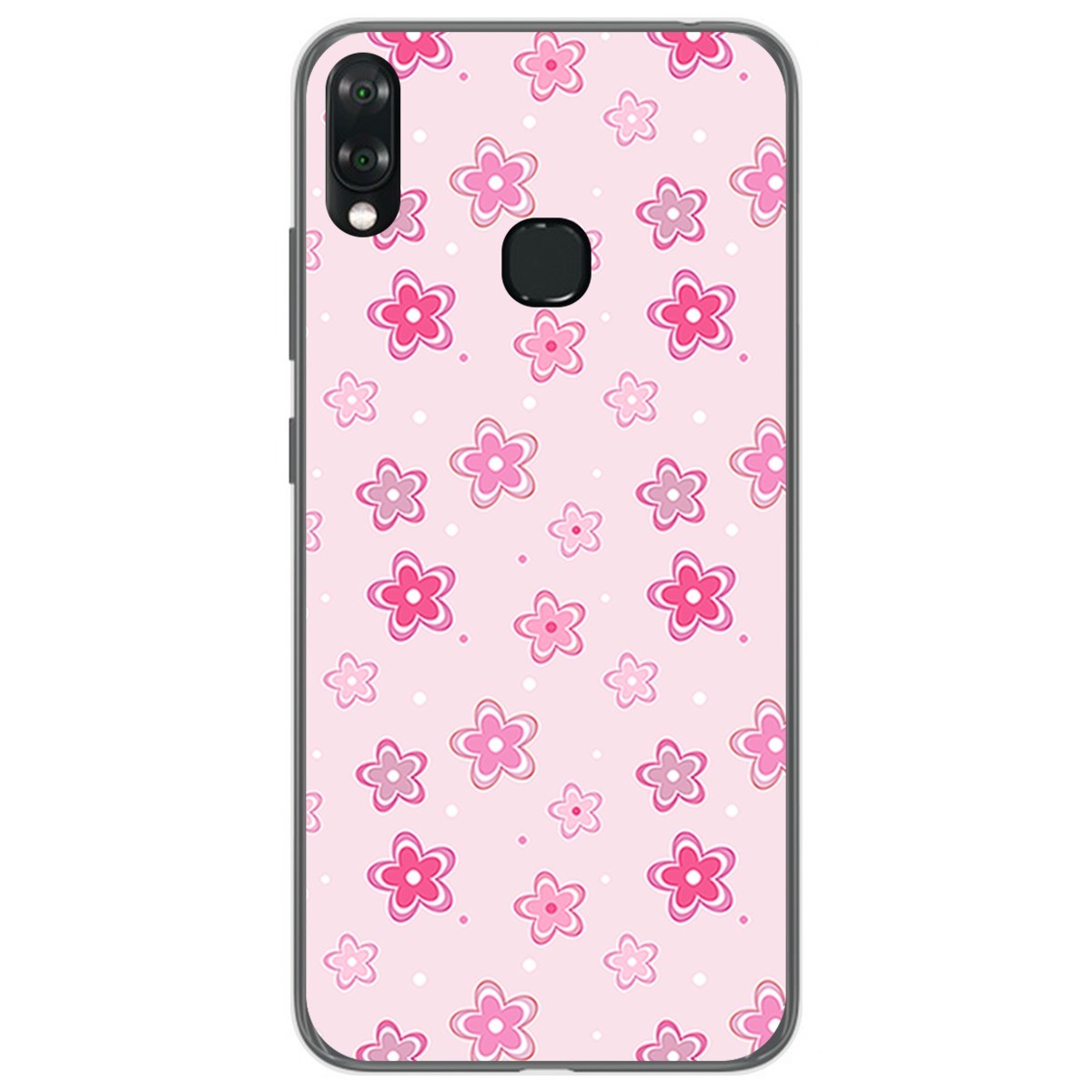 Funda Gel Tpu para Vsmart Joy 1+ Plus diseño Flores Dibujos