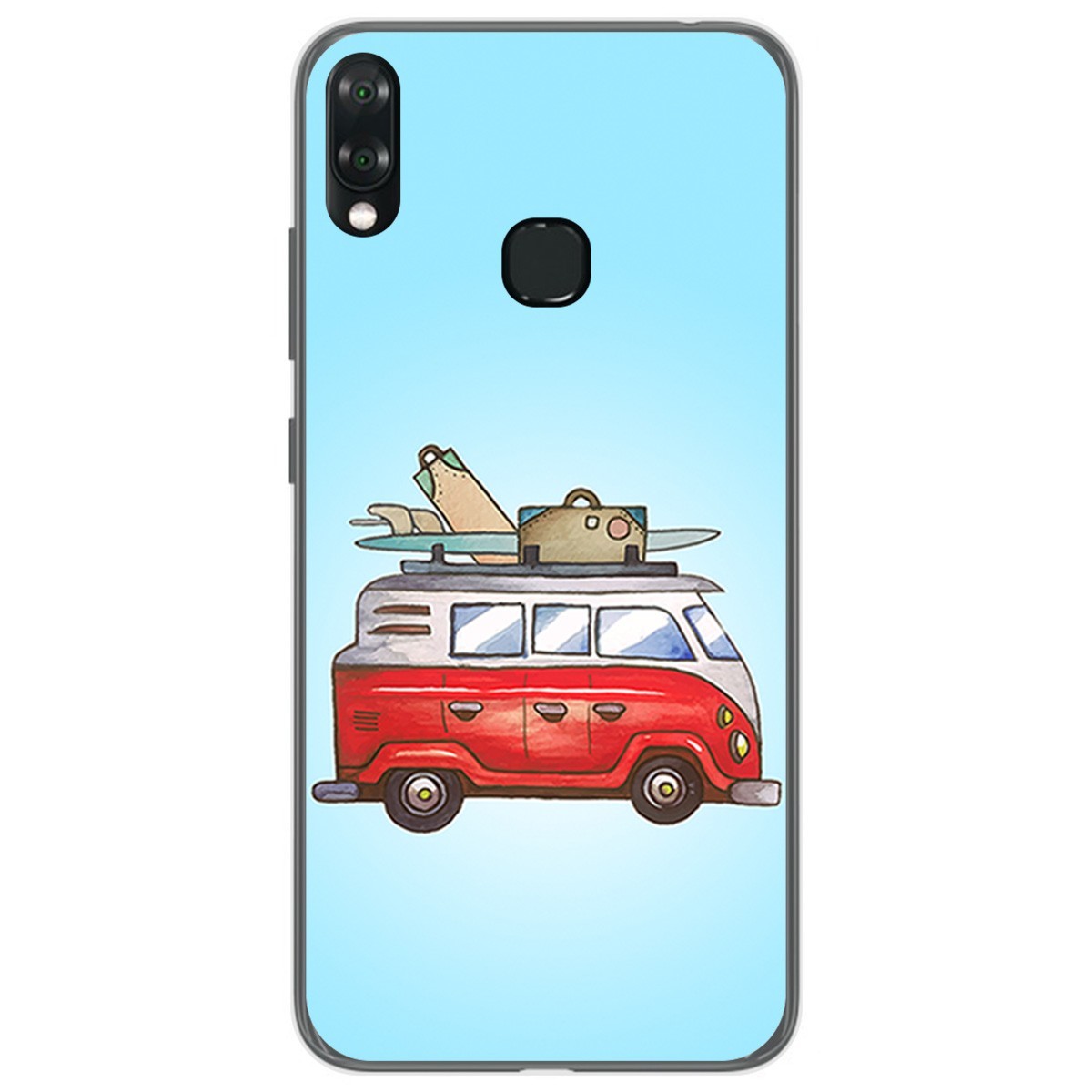 Funda Gel Tpu para Vsmart Joy 1+ Plus diseño Furgoneta Dibujos