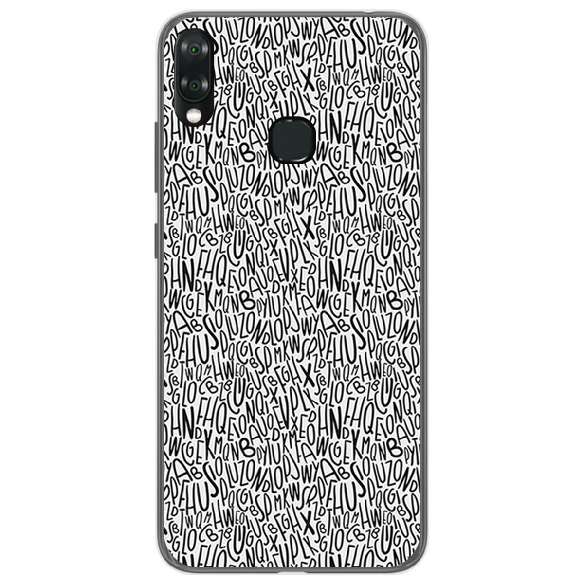 Funda Gel Tpu para Vsmart Joy 1+ Plus diseño Letras Dibujos