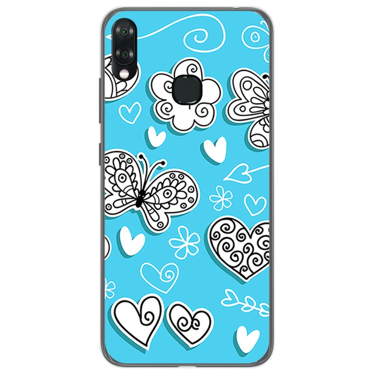Funda Gel Tpu para Vsmart Joy 1+ Plus diseño Mariposas Dibujos