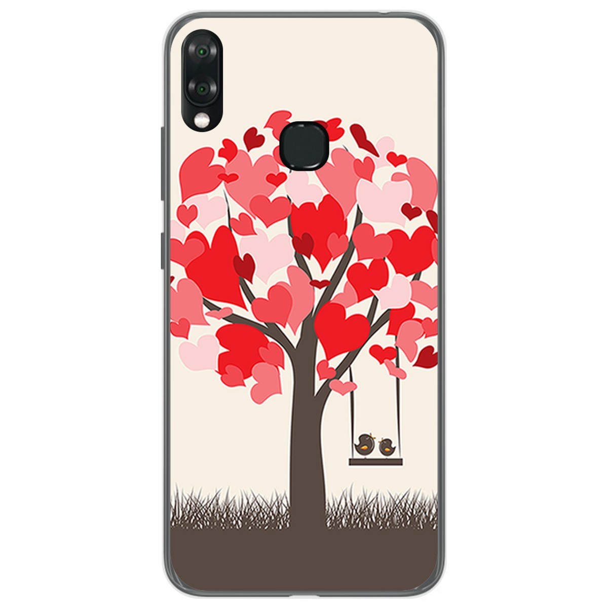 Funda Gel Tpu para Vsmart Joy 1+ Plus diseño Pajaritos Dibujos