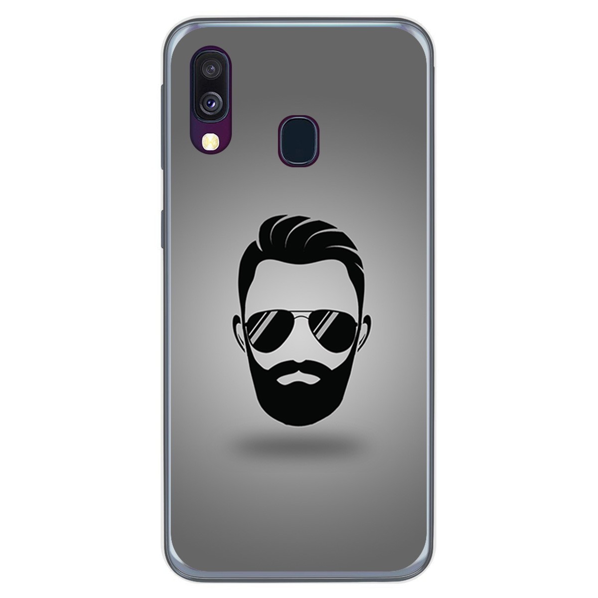 Funda Gel Tpu para Samsung Galaxy A40 diseño Barba Dibujos