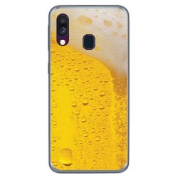 Funda Gel Tpu para Samsung Galaxy A40 diseño Cerveza Dibujos