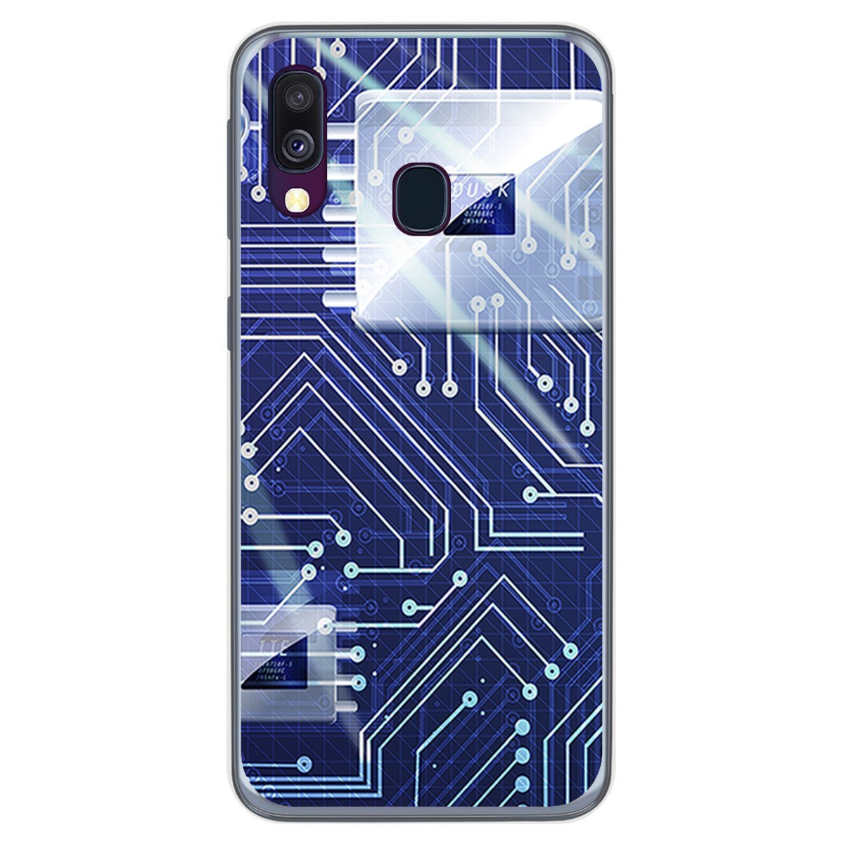 Funda Gel Tpu para Samsung Galaxy A40 diseño Circuito Dibujos