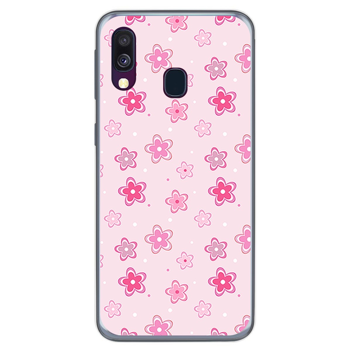 Funda Gel Tpu para Samsung Galaxy A40 diseño Flores Dibujos