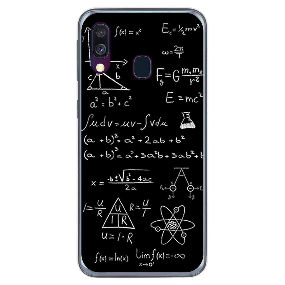 Funda Gel Tpu para Samsung Galaxy A40 diseño Formulas Dibujos
