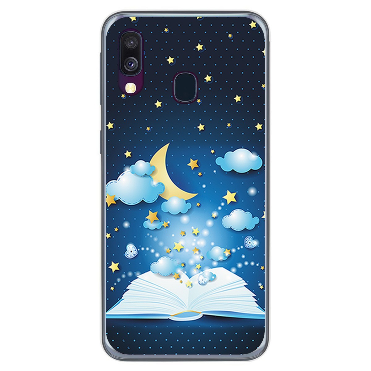 Funda Gel Tpu para Samsung Galaxy A40 diseño Libro Cuentos Dibujos