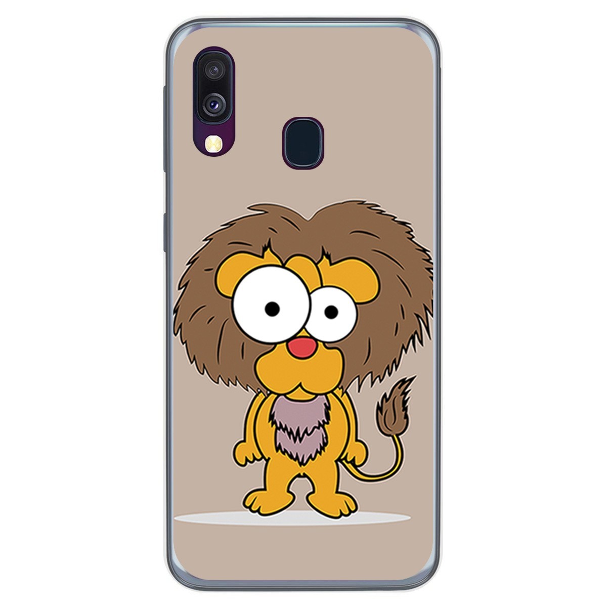 Funda Gel Tpu para Samsung Galaxy A40 diseño Leon Dibujos