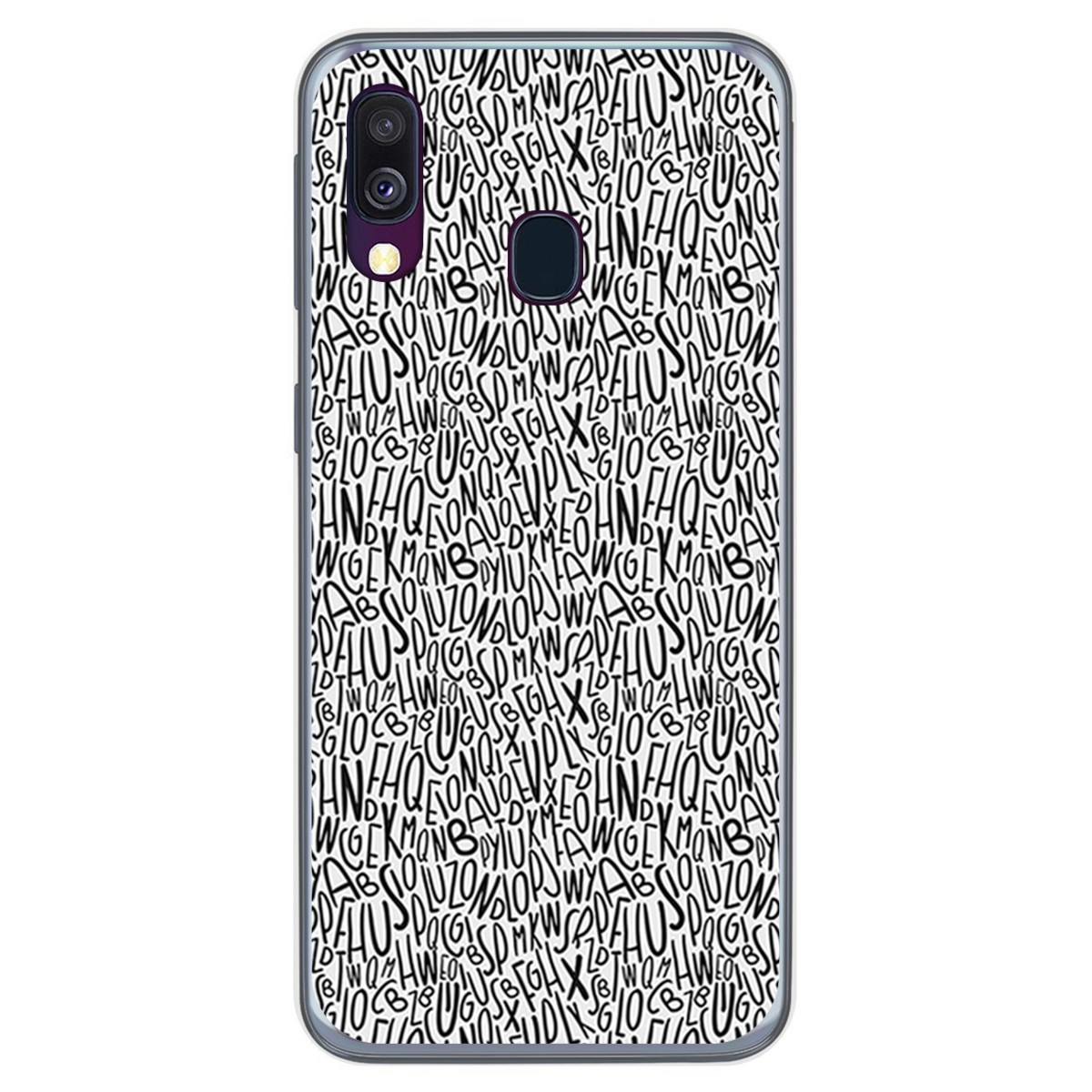 Funda Gel Tpu para Samsung Galaxy A40 diseño Letras Dibujos