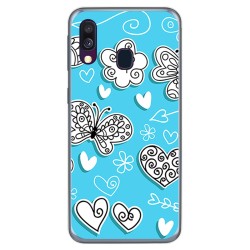 Funda Gel Tpu para Samsung Galaxy A40 diseño Mariposas Dibujos