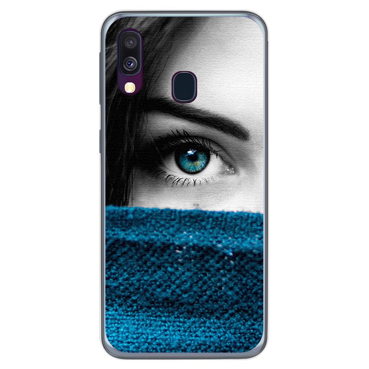 Funda Gel Tpu para Samsung Galaxy A40 diseño Ojo Dibujos