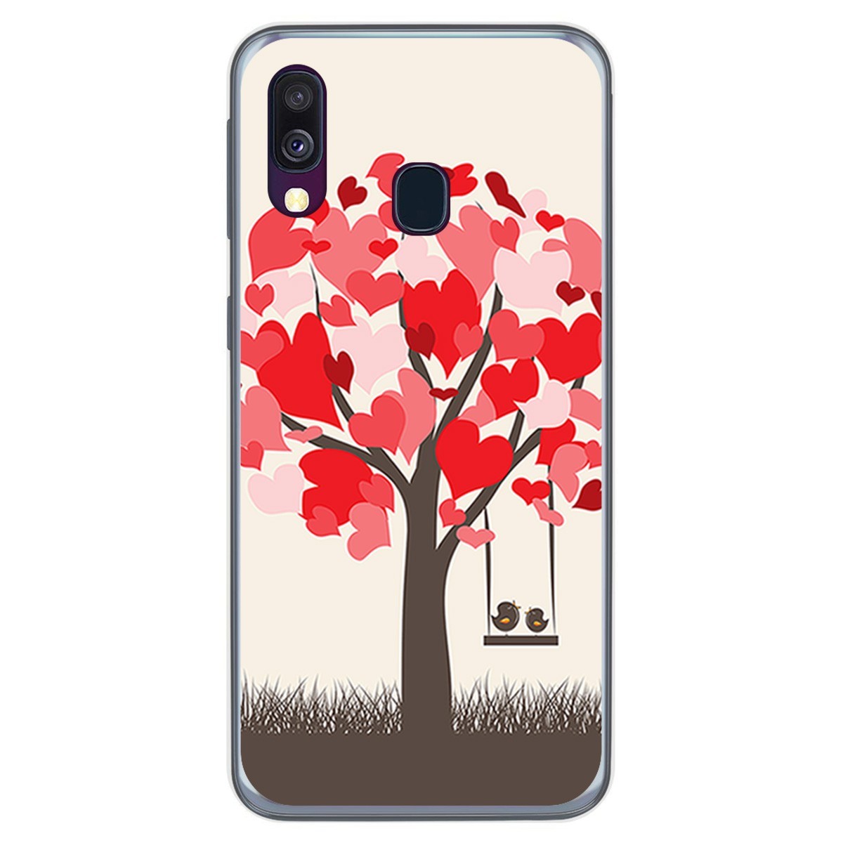 Funda Gel Tpu para Samsung Galaxy A40 diseño Pajaritos Dibujos