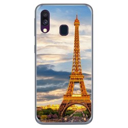 Funda Gel Tpu para Samsung Galaxy A40 diseño Paris Dibujos