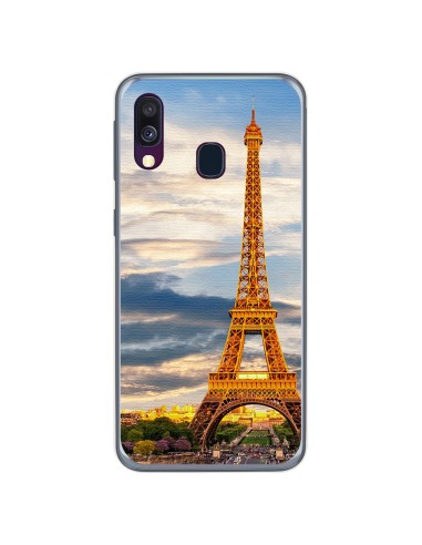 Funda Gel Tpu para Samsung Galaxy A40 diseño Paris Dibujos