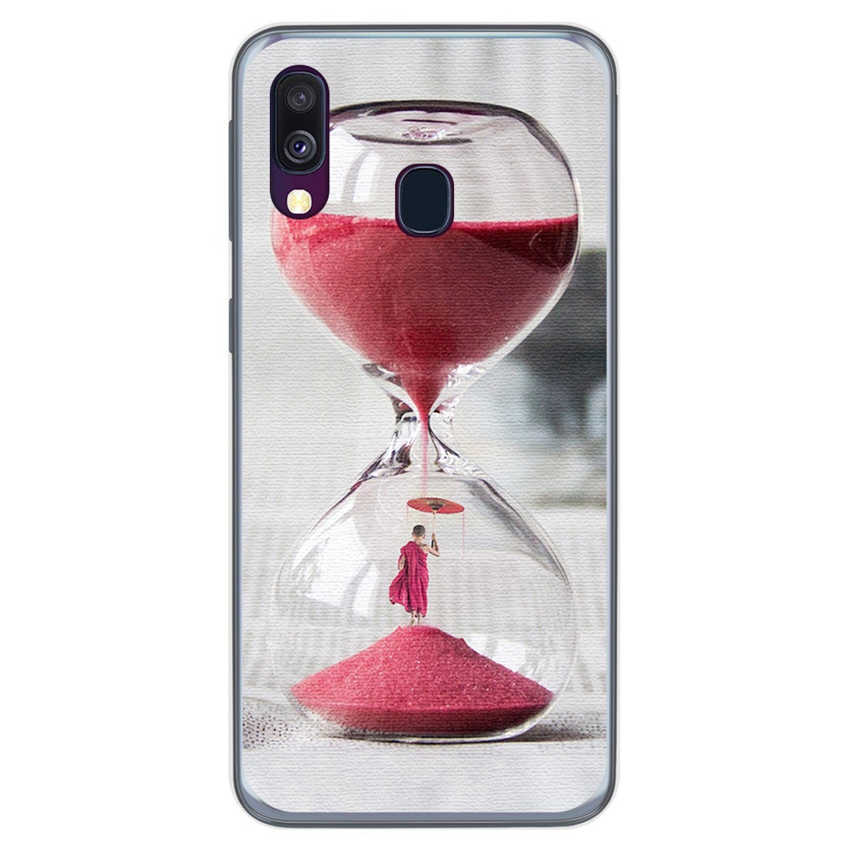 Funda Gel Tpu para Samsung Galaxy A40 diseño Reloj Dibujos